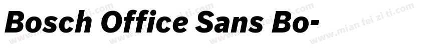 Bosch Office Sans Bo字体转换